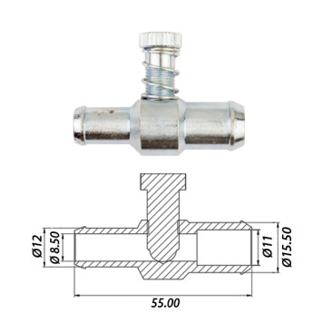 Дозатор газа d16*12, метал-0