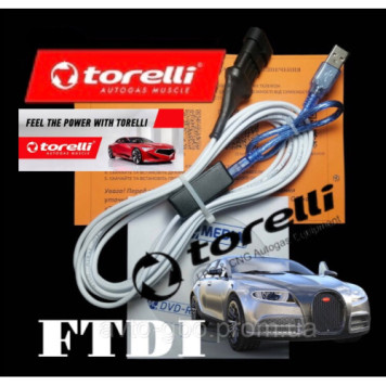 Кабель-интерфейс для диагностики и настройки ГБО  Torelli T3, T3 Pro, T3 OBD, T3s, Torelli T4 кабель ГБО Torell на чипе FTDI-0
